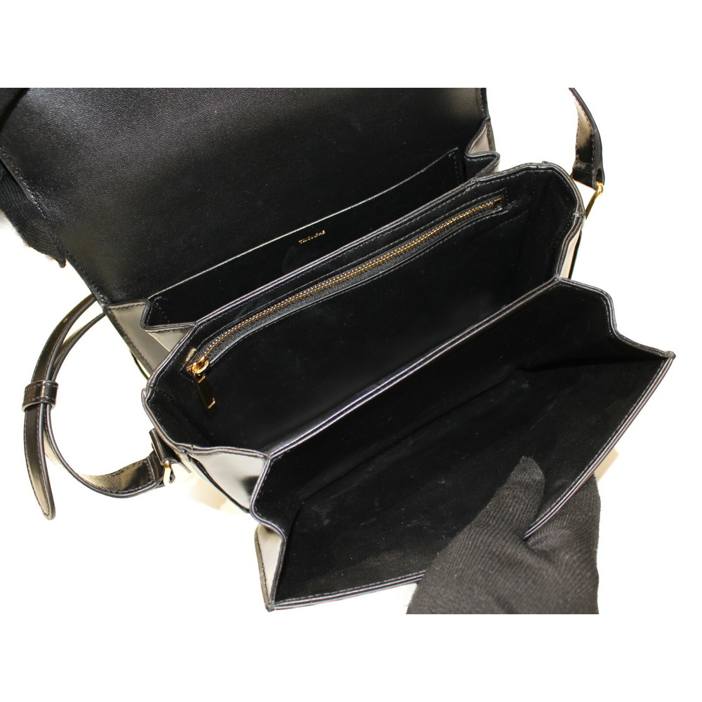Celine Gold Calfskin Bag Lambskin Classic Triomphe Black Shoulder - Picture 7 of 7